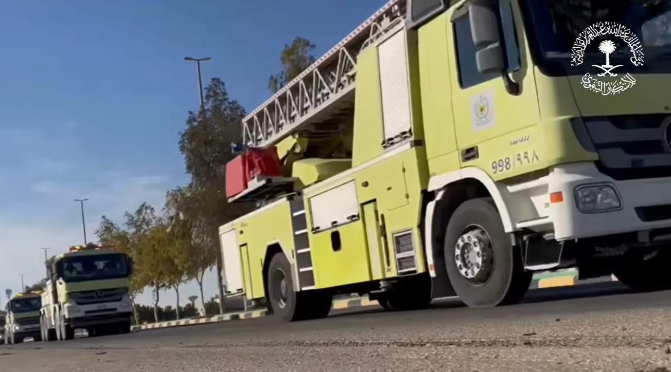 فرضية الدفاع المدني لمواجهة السيول في الأحياء السكنية بمجمع رفحاء السكني